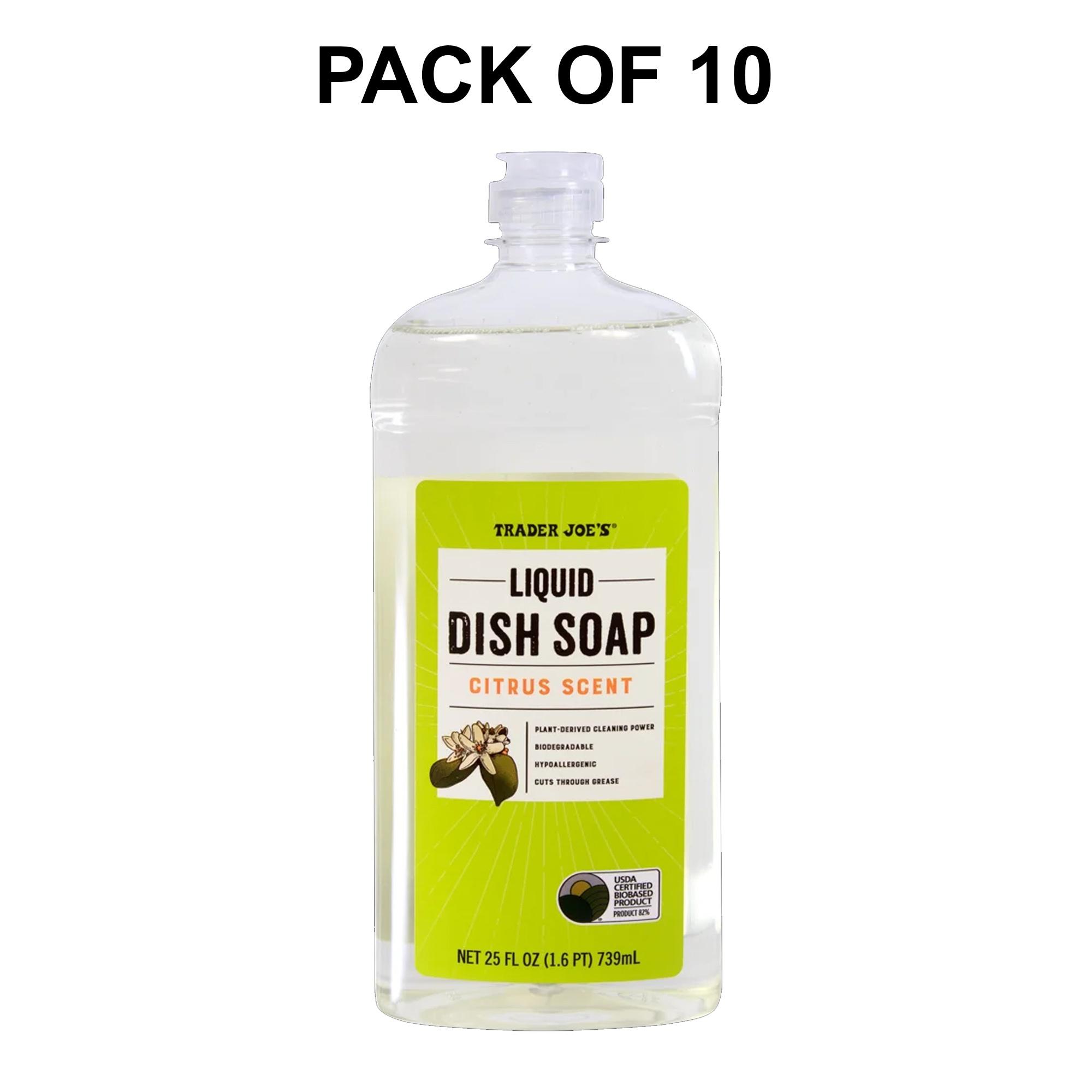 10 Pack of Trader Joe’s Liquid Dish Soap Citrus Scent phosphatefree