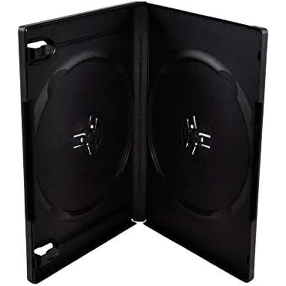 10 Pack14mm Black Standard Double Capacity DVD Case and Outter Clear Sleeve$$Furniture