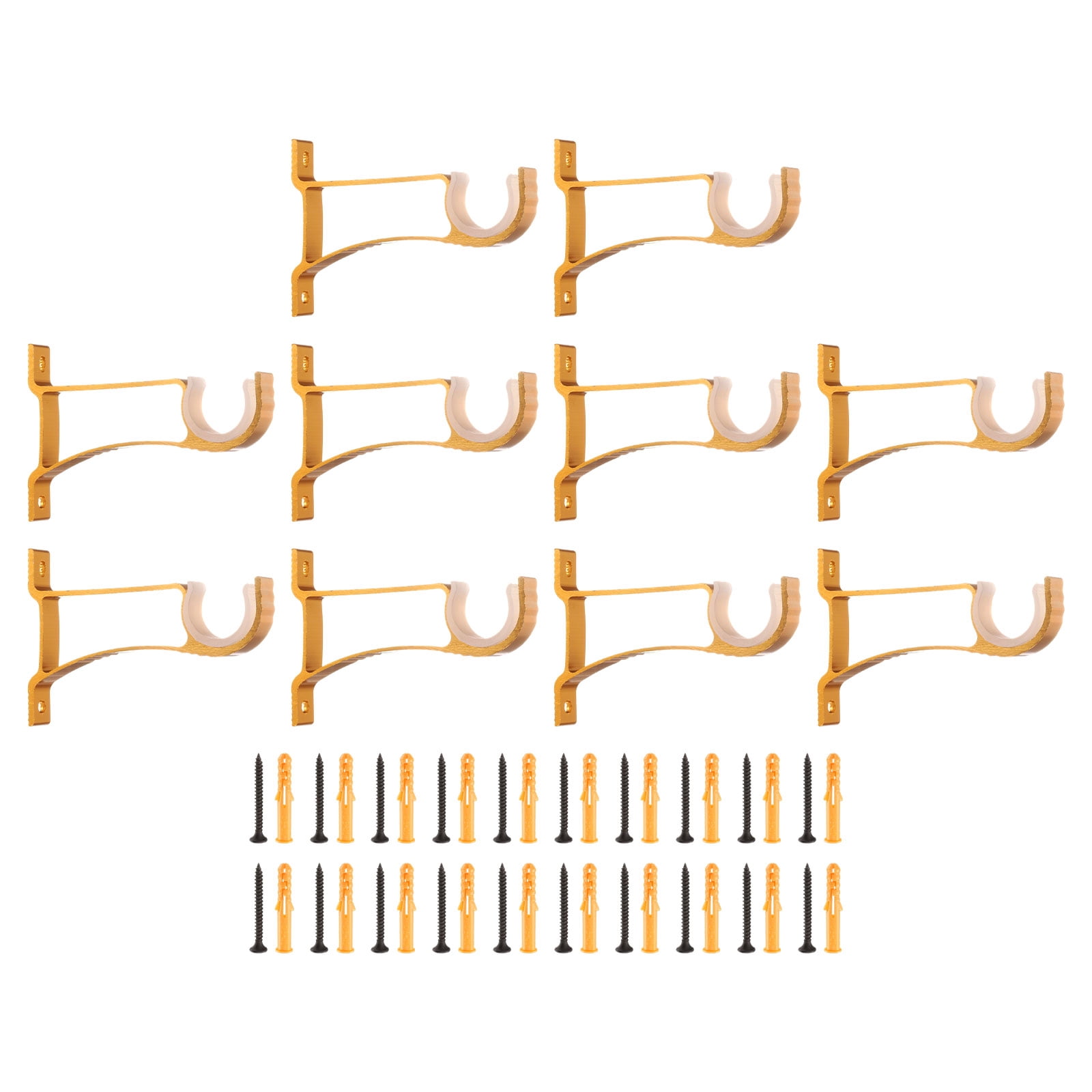 10 PackCurtain Rod Brackets, 115mm Single Drapery Rod Holders for 1