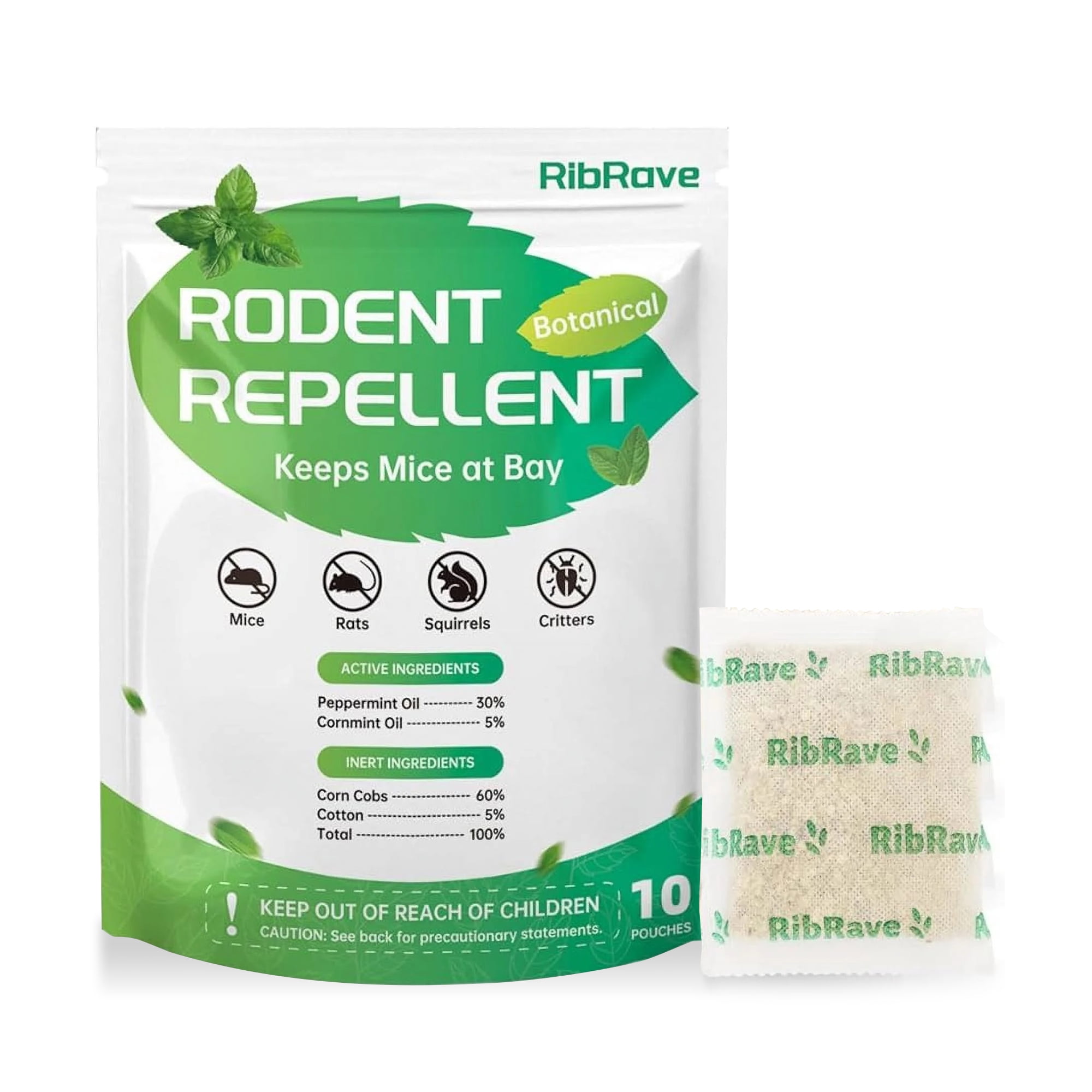 10 Packets Mice Repellent for House, Natural Mice Repellent Pouches