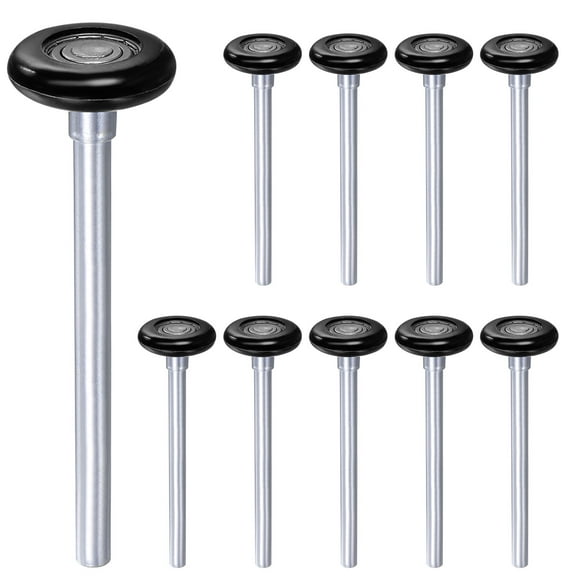 10 Packs 1.8" Nylon Garage Door Rollers for 2" Track, 6.5" Stem Garage Door Wheels, 6200zz Bearing 8 Balls, Black