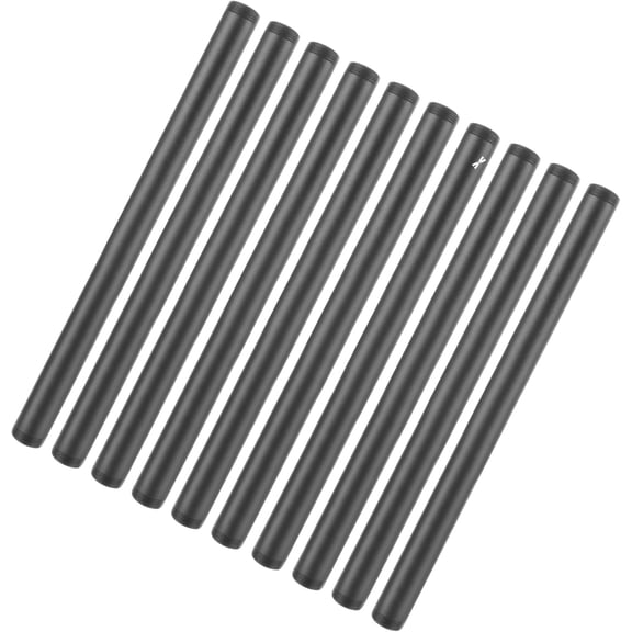 10 Packs 3/4 Inch x 14 Inch Black Metal Pipes, Pre-Cut Industrial Pipes, Suitable for Standard Quarter Inch Threads, Black Malleable Iron Pipes for Custom Projects Furniture Shelves