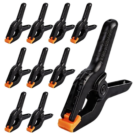 10 Packs of 3.4 inch Professional Plastic Small Spring Clamps Heavy Duty for Crafts or Plastic Clips and Backdrop Clips Clamps for Backdrop Stand,Photography, Home Improvement and so on