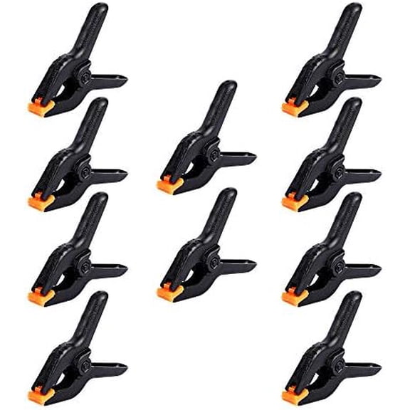 10 Packs of 3.5 inch Professional Plastic Small Spring Clamps Heavy Duty for Crafts and Backdrop Clips Clamps for Backdrop Stand,Photography, Home Improvement and so on$$Tools & Hardware Other