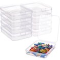 thumbnail image 1 of 10 Packs 3.7x4.7x1.1" Clear Rectangle Plastic Storage Box Bead Storage Containers with Lids for Cards Clips and Other Craft Accessories, 1 of 8