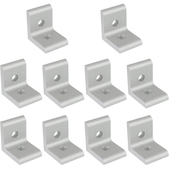 10 Packs 40 Series Aluminum 2 Hole Inside Corner Bracket, Extrusion Brackets, L Bracket Connector for Extruded Aluminum Extrusion
