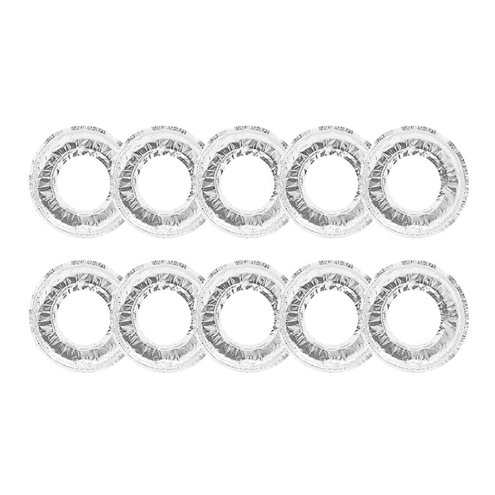 [10 Packs] Aluminum Foil Stove Burner Covers Disposable Square Oven
