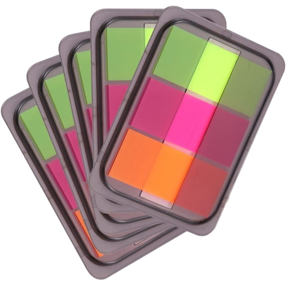 10 Packs Colored Tabs Label Neon Lights Neon Sticky Tabs Neon Tabs Fluorescence Student Color Page Markers