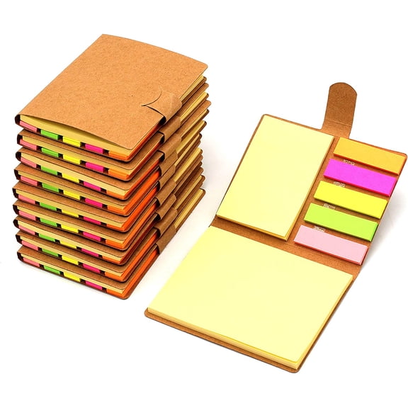 10 Packs Combination Sticky Notes, Pop-up Self-Adhesive Notes, 3.2" x 4.1", 200 Sheets/Pack$$Office