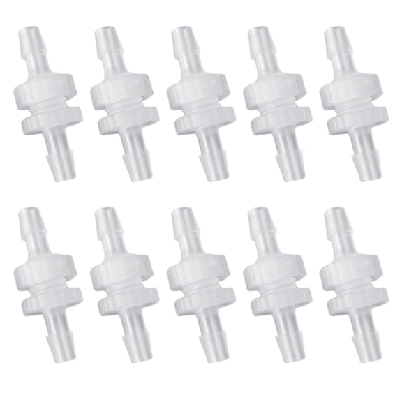 10 Packs Convenient Pack Threaded Hose Barbed Bulkhead Connectors 3/16" Pipe Connector Fittings for Multiple Uses