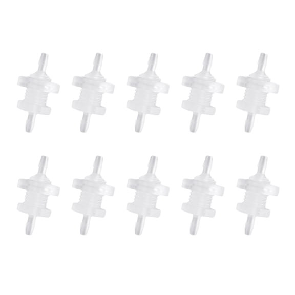 10 Packs Convenient Pack Threaded Hose Barbed Bulkhead Connectors 3/16" Pipe Connector Fittings for Multiple Uses