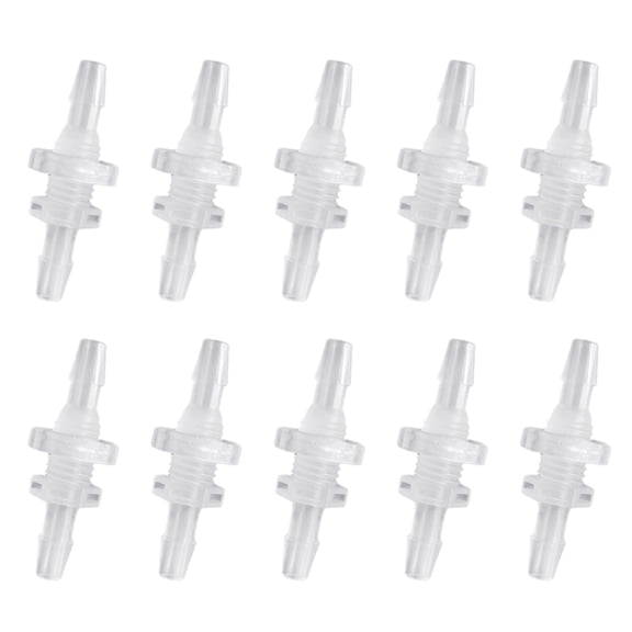 10 Packs Convenient Pack Threaded Hose Barbed Bulkhead Connectors 3/16" Pipe Connector Fittings for Multiple Uses