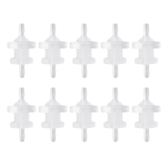 10 Packs Convenient Pack Threaded Hose Barbed Bulkhead Connectors 3/16" Pipe Connector Fittings for Multiple Uses