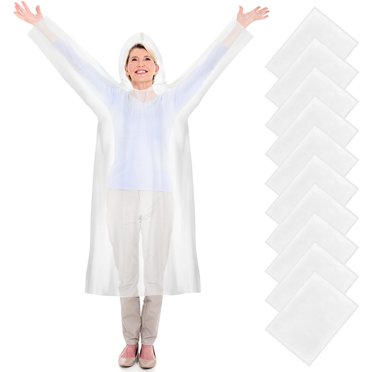 10-Pack Disposable Adult Waterproof Rain Ponchos – Hooded, Hiking & Travel Emergency Gear