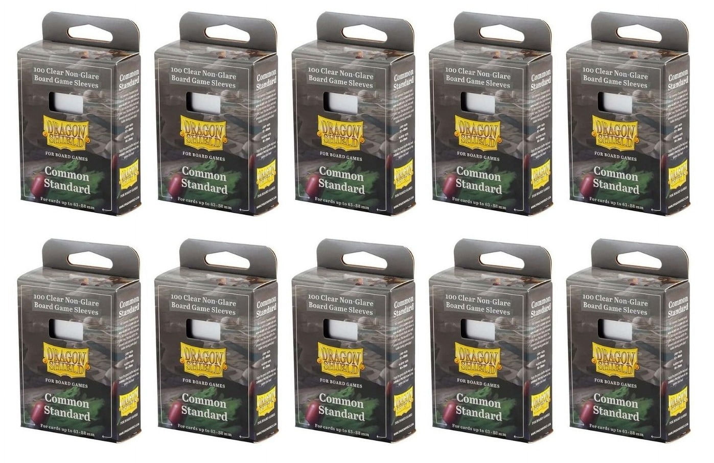 10 Packs Dragon Shield Board Game Sleeves 100 ct Common Standard Size Card Sleeves Display Case