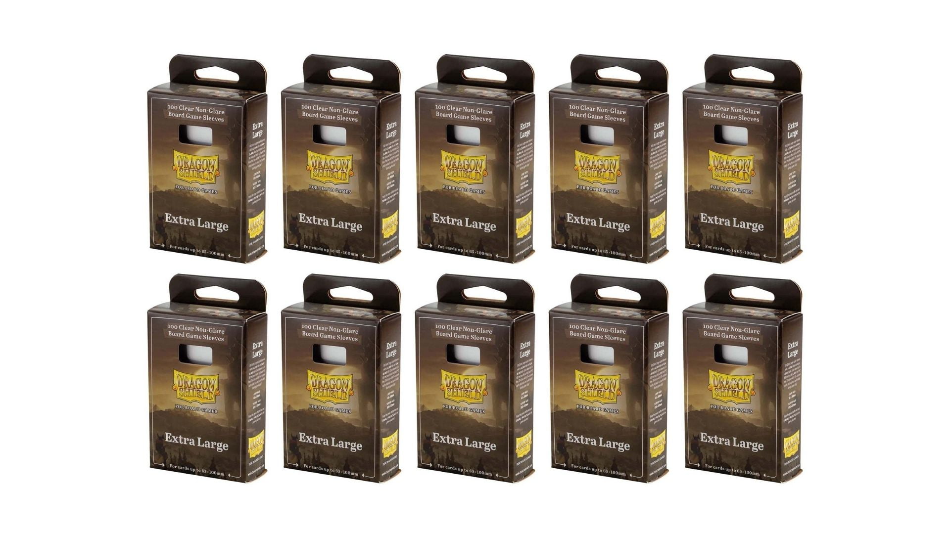 10 Packs Dragon Shield Board Game Sleeves 100 ct Extra Large Size Card Sleeves Display Case