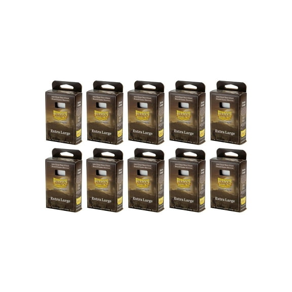 10 Packs Dragon Shield Board Game Sleeves 100 ct Extra Large Size Card Sleeves Display Case