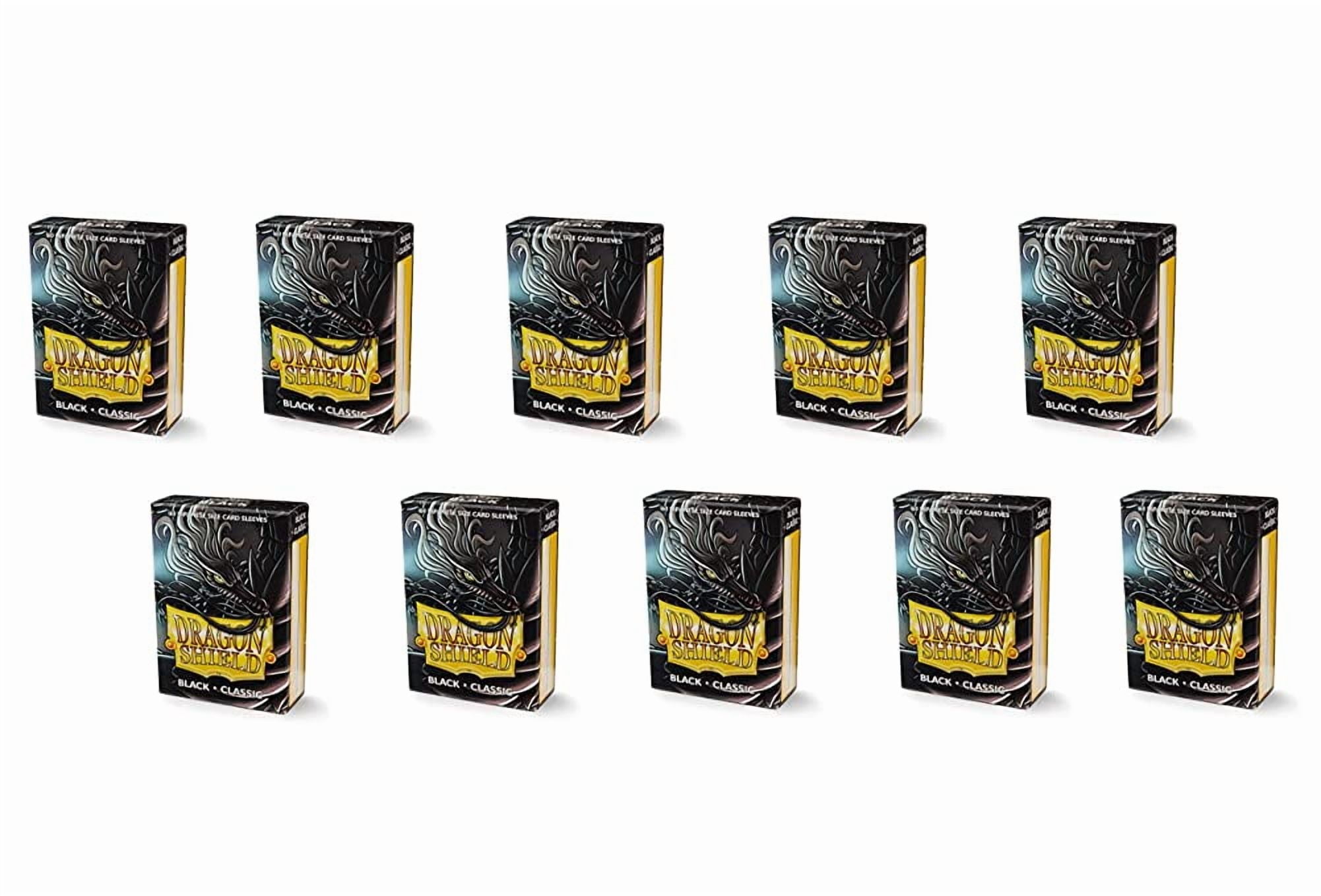 10 Packs Dragon Shield Classic Mini Japanese Black 60 ct Card Sleeves Display Case