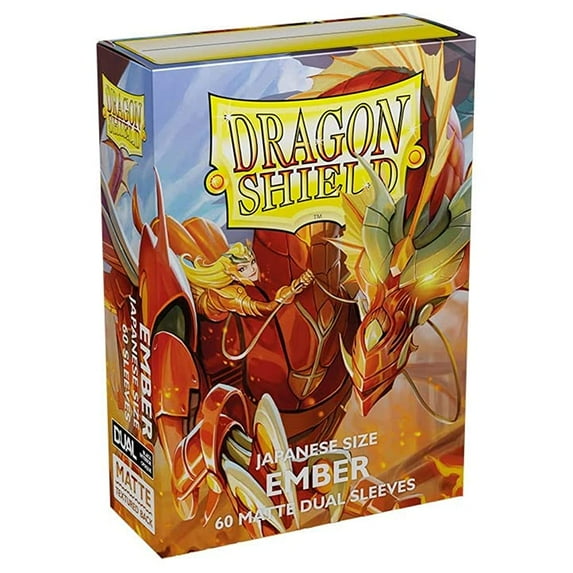 10 Packs Dragon Shield Dual Matte Mini Japanese Ember 60 ct Card Sleeves Display Case