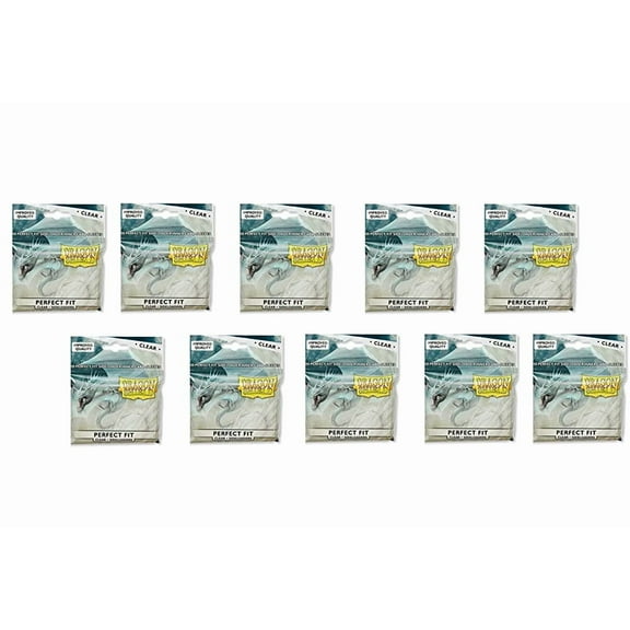 10 Packs Dragon Shield Inner Sleeve Sideloader Clear Standard Size 100 ct Card Sleeves Display Case
