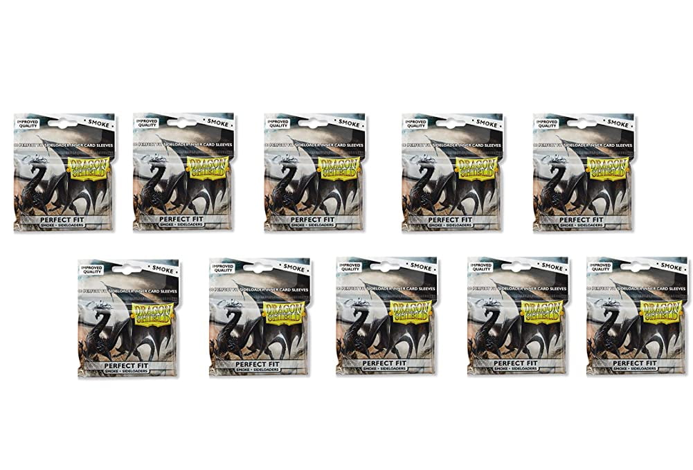 10 Packs Dragon Shield Inner Sleeve Sideloader Smoke Standard Size 100 ct Card Sleeves Display Case