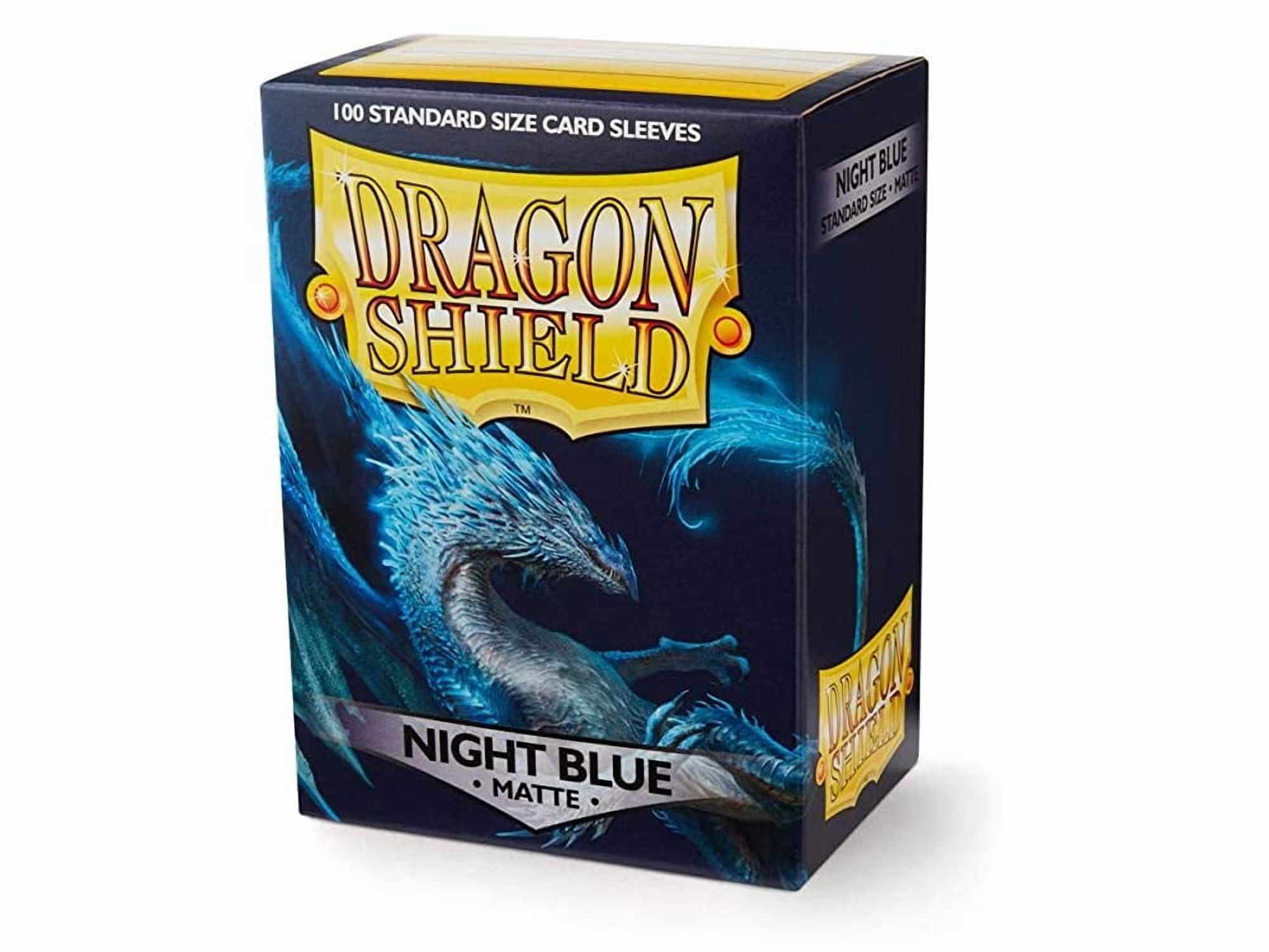 10 Packs Dragon Shield Matte Night Blue Standard Size 100 ct Card Sleeves Display Case