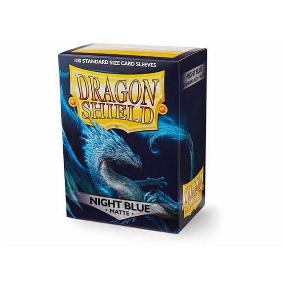 10 Packs Dragon Shield Matte Night Blue Standard Size 100 ct Card Sleeves Display Case