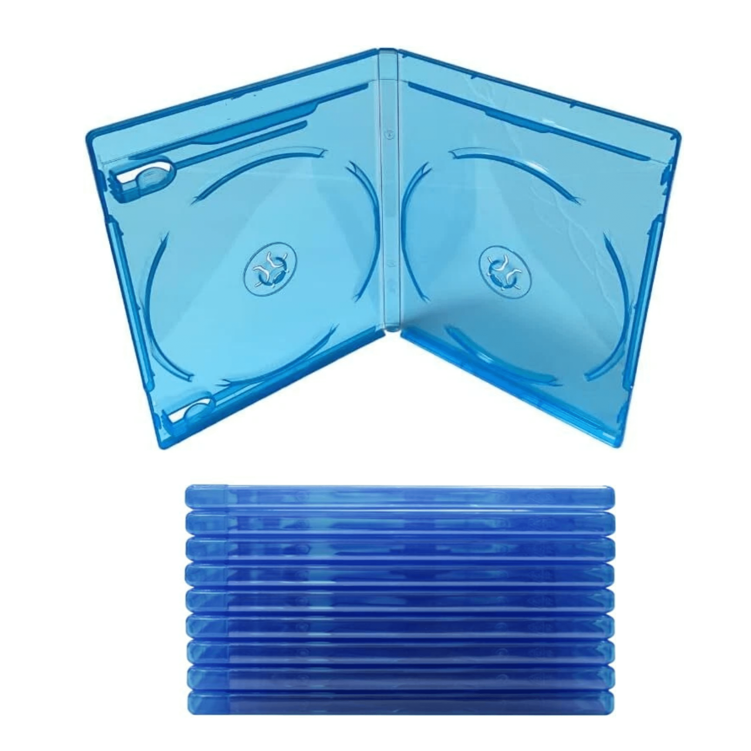 10 Packs Empty Standard Double Blue Replacement Boxes/Cases for Blu-Ray ...
