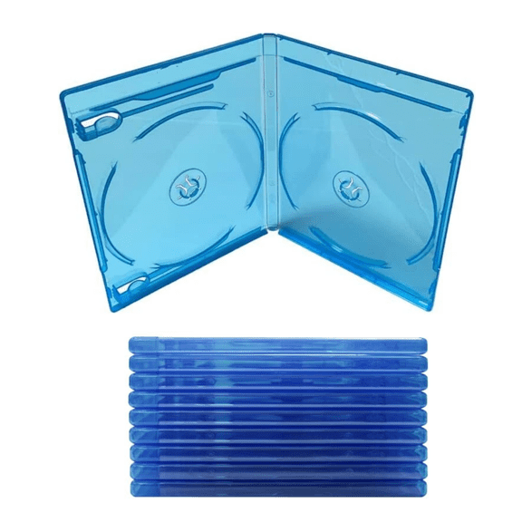 10 Packs Empty Standard Double Blue Replacement Boxes/Cases for Blu-Ray Disc Movies