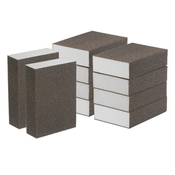 10 Packs Fine Sanding Sponge Blocks 240-320 Grit Foam Sanding Block, 100x70x25mm