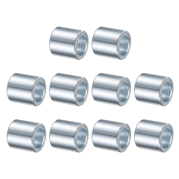 10 Packs Galvanized Steel Spacer 1/2" Bore x 3/4" OD x 3/4" Length