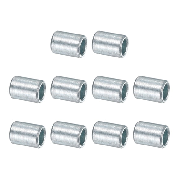 10 Packs Galvanized Steel Spacer 1/4" Bore x 3/8" OD x 1/2" Length
