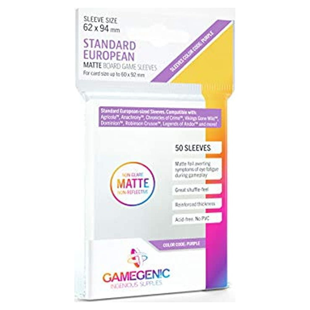 10 Packs Gamegenic Matte Board Game Sleeves 50ct Standard European Size  Card Sleeves Display Case 