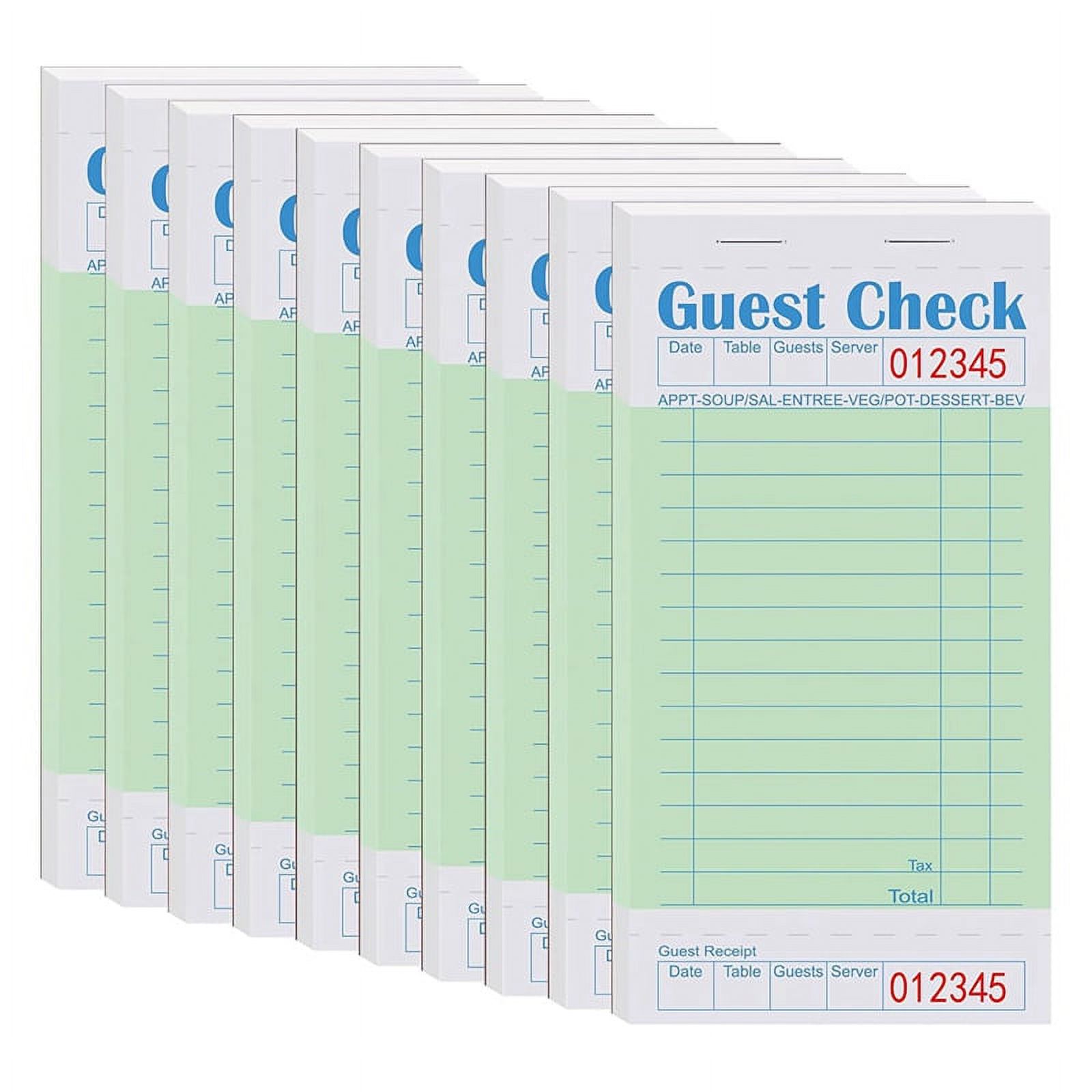 10 Packs Guest Check Books for Servers,Guest Check,Server Note Pads for