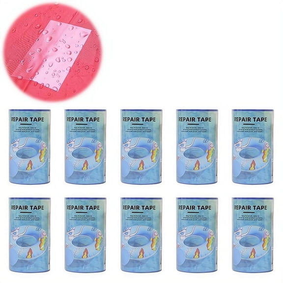 10 Packs Inflatable Patch Repair Kit Waterproof , Clear TPU Repair Tape for Tent, Canvas, Canopy, Pool Floats, Swimming Ring