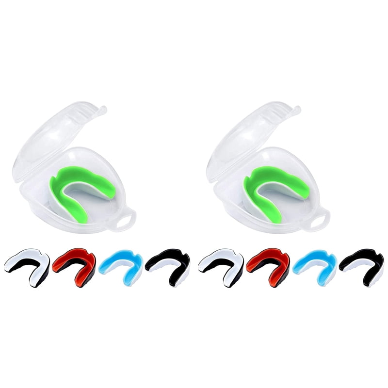10 Packs Kids Youth Mouth Guard - Football Mouth Guard, EVA Food Grade Material Mouthpiece with Portable Case