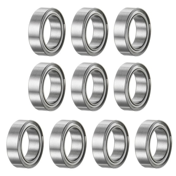 10 Packs MR128ZZ Deep Groove Ball Bearings 8x12x3.5mm Chrome Steel Miniature Bearing Double Shielded, P6 (ABEC 3)