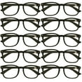 thumbnail image 1 of 10 Packs Mens Womens Oval Round Frame Reading Glasses Blue Light Blocking Readers +0.75, 1 of 5