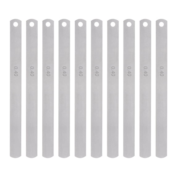 10 Packs Mn Steel Feeler Gauge 0.4mm Thickness 150mm Length Metric Filler Thickness Gage Gap Measuring Tool