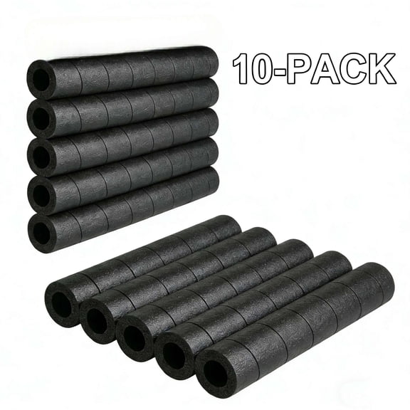 10 Packs Pipe Insulation Foam Tube, 15.7" Black Pool Handle Foam Pipe Wrap Protection Multi-Purpose Soft Foams Tubing for Winter Water Pipes and Outdoor Indoor Pipe or Swimming Pool Handle