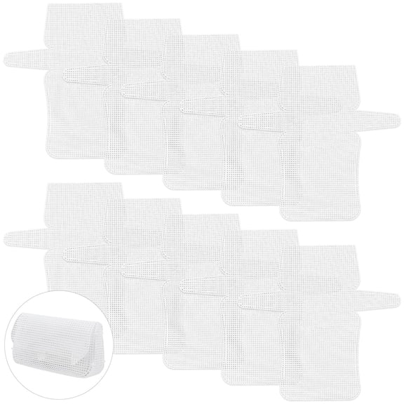 10 Packs Plastic Mesh Canvas, Clear Grid for DIY Crafts, Needlepoint Projects, Handbag Support Insert, Cross Stitch Supply, Transparent Craft Grid Sheets for Bag Making