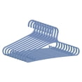 thumbnail image 1 of 10 Packs Plastic Non-Slip Hangers with Pinch Clips, Durable Space Saving Clothes Hangers for Clothing Blue, 1 of 6