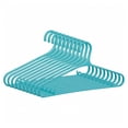 thumbnail image 1 of 10 Packs Plastic Non-Slip Hangers with Pinch Clips, Durable Space Saving Clothes Hangers for Clothing Dark teal, 1 of 6