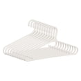 thumbnail image 1 of 10 Packs Plastic Non-Slip Hangers with Pinch Clips, Durable Space Saving Clothes Hangers for Clothing White, 1 of 6