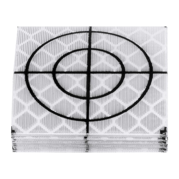 10 Packs Reflector Target Sheets 30mm Self Adhesive Reflective Tape Survey Target for Total Stations, White