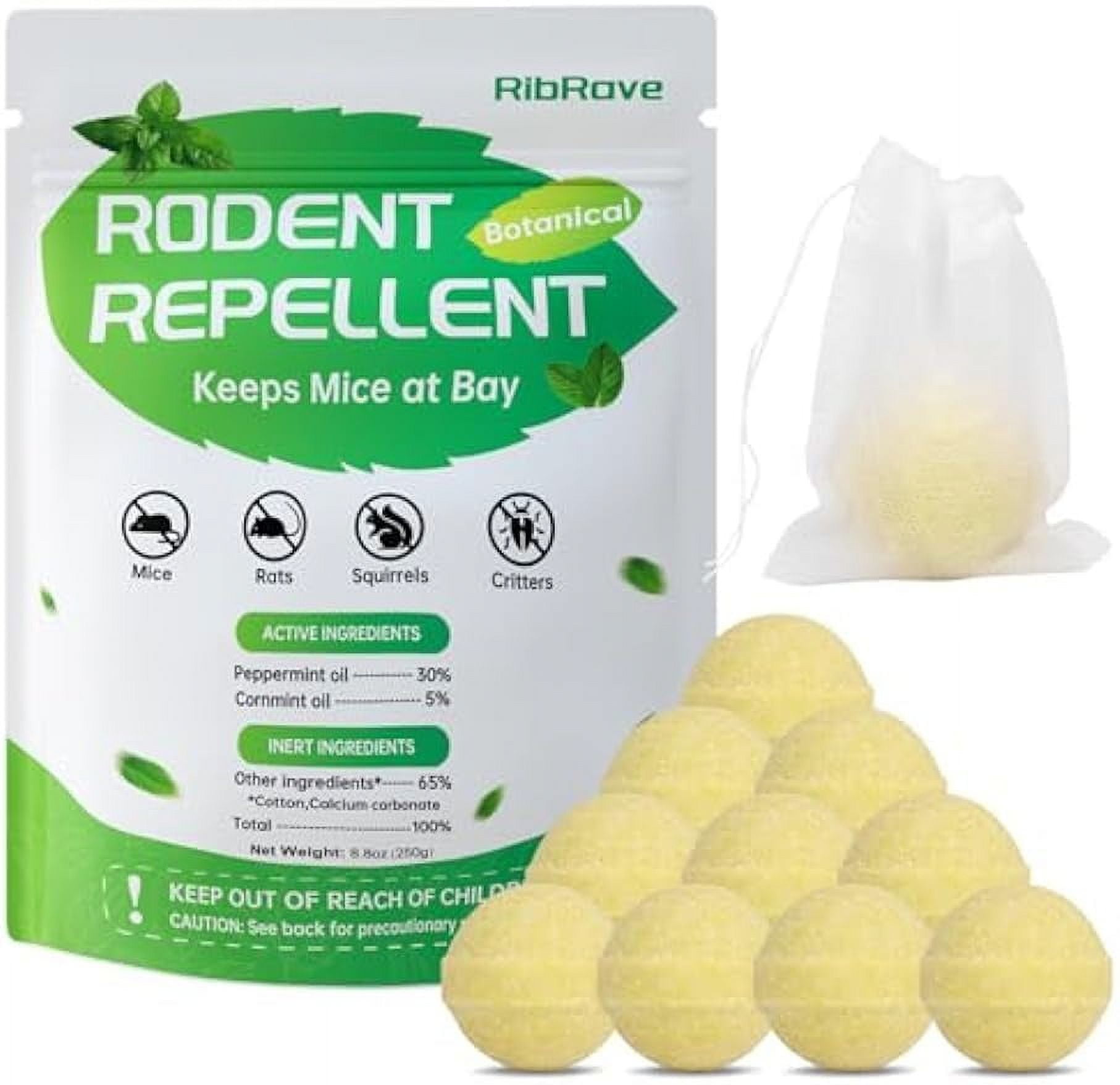 10 Packs Rodent Repellent Peppermint Oil to Repel Mice and Rats Mint Mice Repellent for Indoor