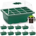 thumbnail image 1 of 10 Packs Seed Starter Tray Kit with Humidity Dome (120 Cells Total Tray) Starting Trays Plant and Base Mini Greenhouse Germination for Seeds Growing, 1 of 4