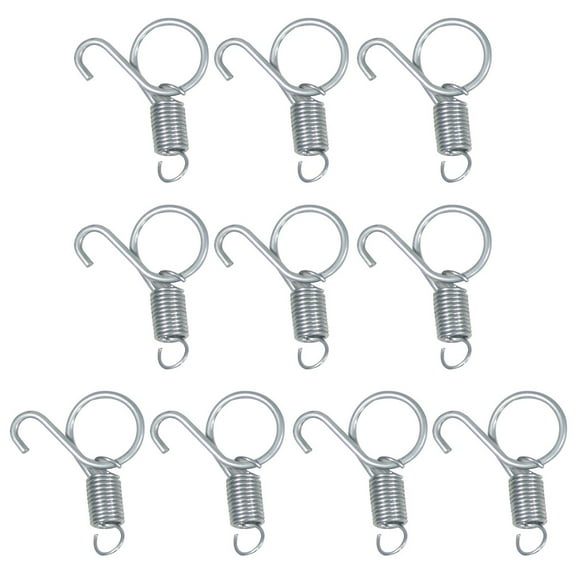 10 Packs Spring Hooks for Cage Spring for Latch Door Cage Hooks Wire Cage Clips Hooks Multifunctional 2 Size