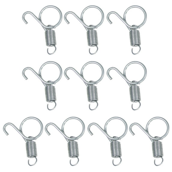 10 Packs Spring Hooks for Rabbit Cage Spring Latch Door Cage Hooks Wire Cage Clips Snap Hooks Multifunctional 2 Sizes