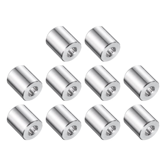 10 Packs Stainless Steel Spacer 1/4" Bore x 5/8" OD x 11/16" Length
